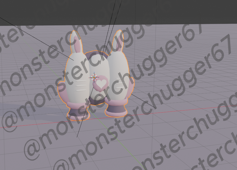 White bunny jetpack 3D model